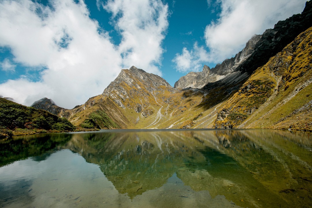 Remote Lake in Bhutan Hiking and Trekking